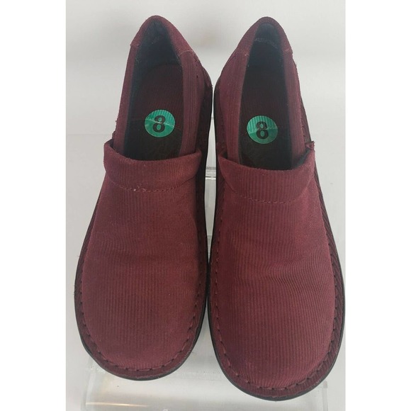 B.O.C. Born Concept Clogs 8M/W Burgundy Wine Corduroy Fabric Slip On Comfort - Picture 3 of 9